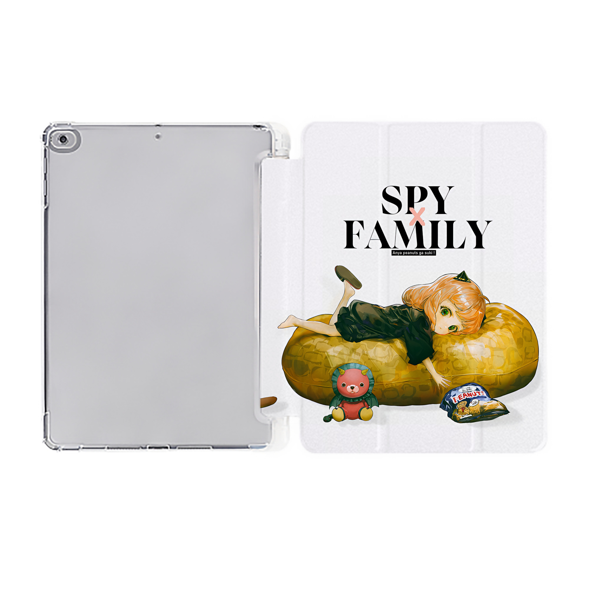 （画像用） SPY×FAMILY间谍家家酒 IPad ケース ペン収納付き 三つ折りスタンド PUレザー×シリコン 対応機種9.5/10.5/10.9インチ
